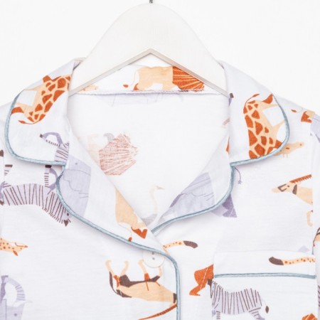 Pajama nursery (shirt and trousers) KAFTAN "Animal" size 110-116, white color-8