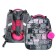 School backpack 38 x 30 x 16 cm, ergonomic back, stavia "cat family", gray