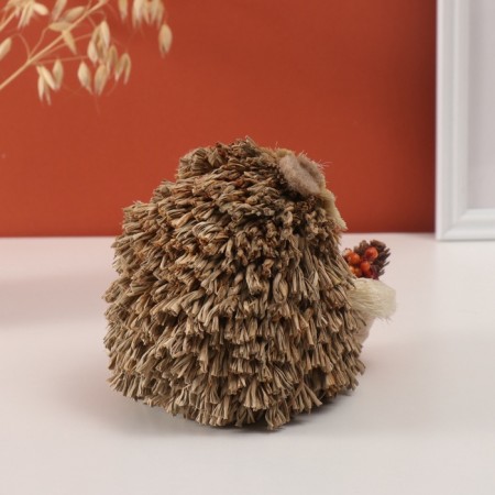 Decor "Hedgehog with crop basket" 16x12x13 cm-2