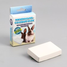 Mineral-salt block for decorative rabbits, 80 grams