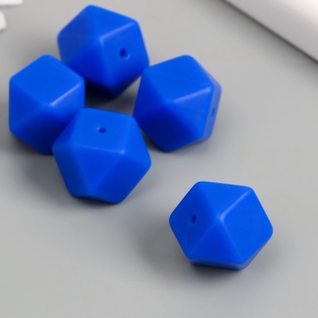Busina silicone "polyhedron" sapphire d = 1.7 cm