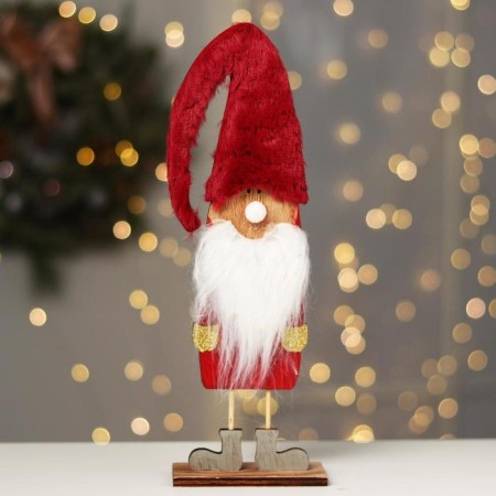 New Year's decor "Big Dwarf" 10 × 5 × 30 cm, red-1