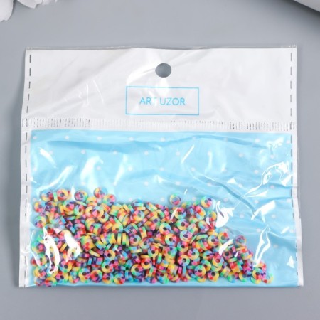 Beads for PVC Creativity "Rings Multi -colored chips" set ≈ 330 pcs 0.1x0.4x0.4 cm-2
