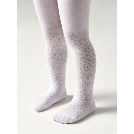 Pantyhose children's cotton CONTE KIDS TIP-Top, height 80-86 cm, white color-1
