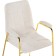 Stool on the Lana Metal Carcass Metal/Building Fabric, Gold/White 57x56x88 cm