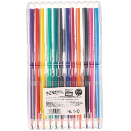 Colored pencils, 12 colors, trihedral, spider man-6