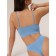 Female top on thin adjustable straps Mirey, size 48, blue color
