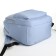 Youth backpack from textiles, 2 parts on lightning, 3 pockets, blue color