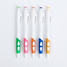 Ballic handle, 0.5 mm, blue rod, white body with a rubber holder, mix