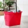 A rectangular bucket, 15 l, pug, with a drain and an exalted, the color of a mix