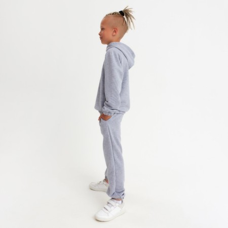 Kids (hoodies, trousers) minku color light gray melange, height 122-4