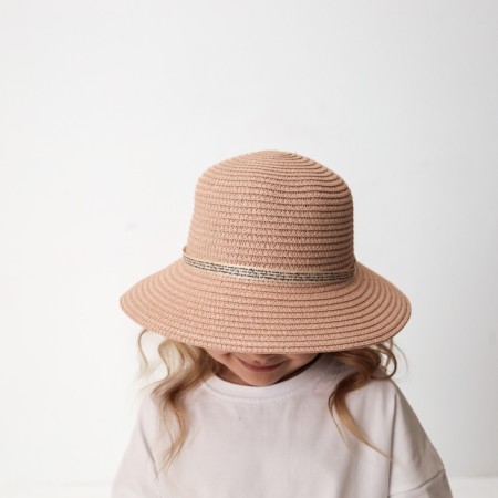 Hat for the girl Minaku "Bunny", pink color, rn 52-1