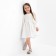 Children's dress with long sleeve KAFTAN "Muslin", size 28 (86 -92 cm) White color