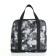 Lightning bag, with an increase, external pocket, black/white color