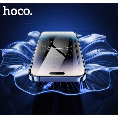 Hoco protective glass for iPhone 15 Pro, Full-Screen, 0.4 mm, full glue-8