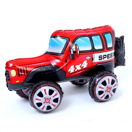 Foil ball 26 "" Jeep with wheels ", the color is red, under the air