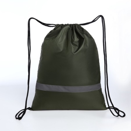 A bag for shoes on a lace, "ZFTS", a reflective strip, khaki color