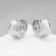 Earrings Metal "Accord" Circle Circle, Silver Color