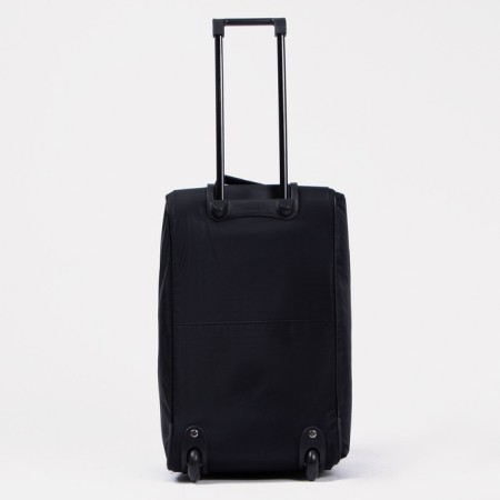 Road bag on wheels, a lightning department, with an increase, an outer pocket, a long belt, black color is black-2