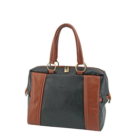 Bank bag, lightning department, black/brown color 26x24x15cm