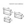Set of hinged shelves, 3 pcs, tvist color