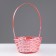 Wicker basket 19x19/32 cm, coral, bamboo