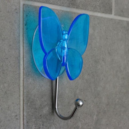 Hook on a vacuum suction cup "butterfly", color mix
