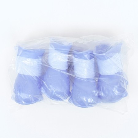 Dog boots, rubber, set 4 pcs, size m, blue-5