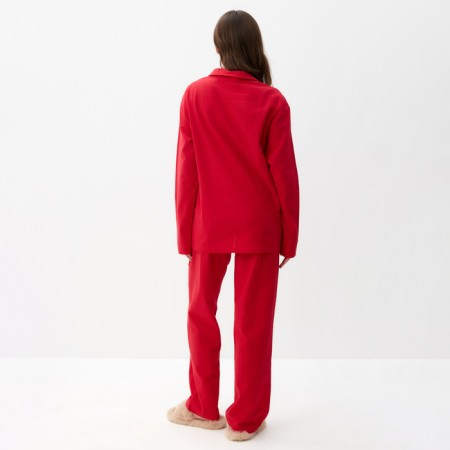 Пижама женская (рубашка и брюки) KAFTAN "Basic" р.40-42, красный-3