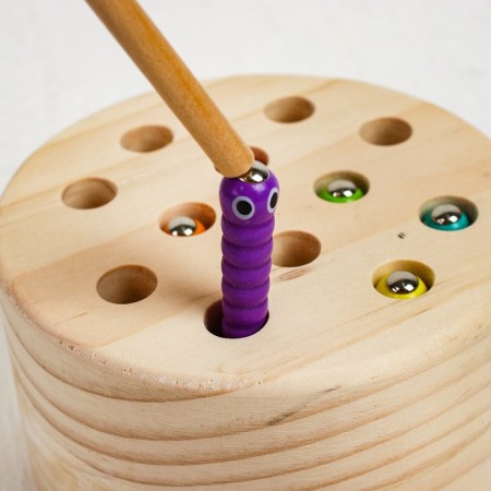 Toy developing fishing, size: 11.5 × 11.5 × 6.5 cm, 12 worms-2
