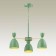 Gemma 3x60W E27 chandelier Green