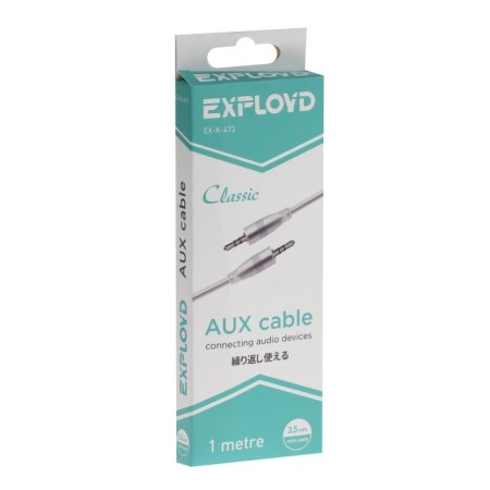 Audio EXPLOYD EX-K-473, Jack 3.5 mm (M) -Jack 3.5 mm (M), 1m, white-8