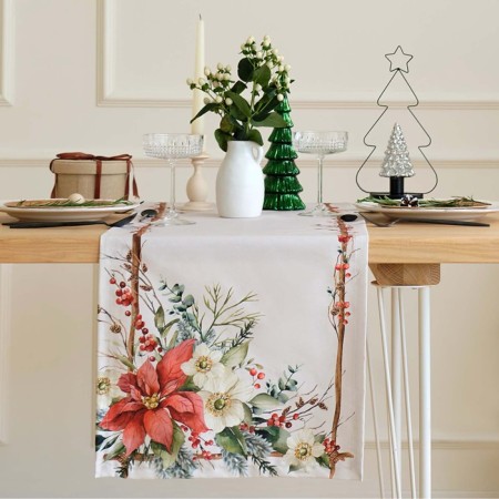 The path to the Ethel Poinsiatia table 40x147 +/- 5 cm, 100% HL, sarzha 190 gr/m2