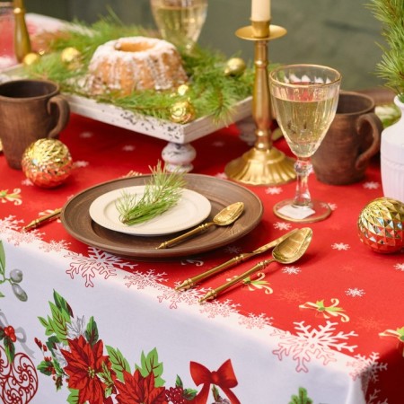The tablecloth of the New Year's share "Cozy holiday" 145*260 cm, 100% p/e-3