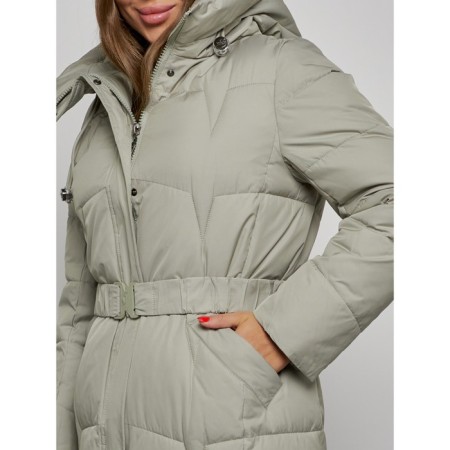 Coat insulated winter female, size 48, green color-10