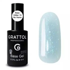 База Grattol Glitter №15, 9 мл