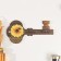 Decorative wood hooks "Key with sunflower" 2.5x29.5x15 cm mix