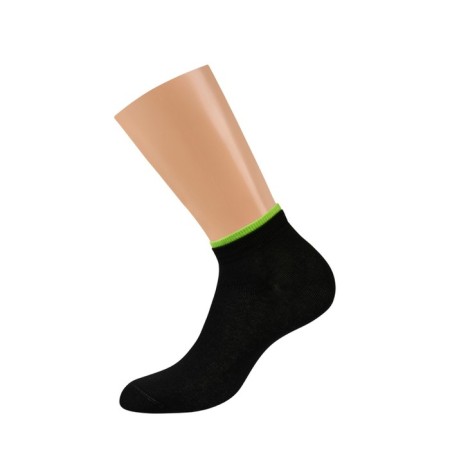 Women's socks Mini Fresh with a double elastic band, size 35-38, color Nero-1