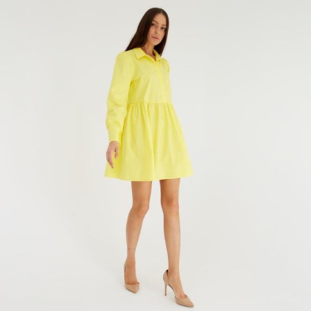 Dress summer female mist size 46, yellow