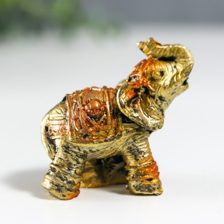 Polystone souvenir "Little Elephant with Rose on the Popon" 3.5x4x2 cm