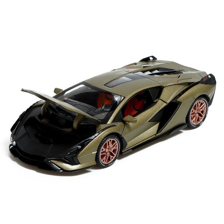 Metal machine, 1:24, inertial, doors, hood, trunk, color haka are opened-6