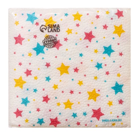 Salphers single -layer "stars", 24x24 cm, set 20 pcs.-2
