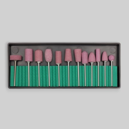 Corundum cutters for manicure in a plastic organizer, 12 pcs-4