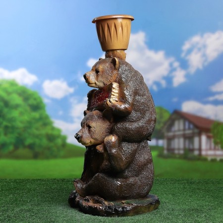 Garden figure "Bears Come friends" 30x27x64cm-6