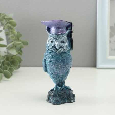 Figure "Wise Eagle" 15x6cm, gray-blue