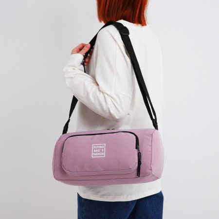 Youth bag with a zipper, pink color