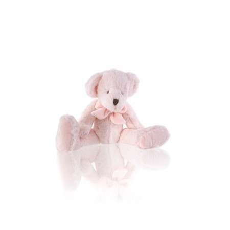 Gulliver soft toy Bear with a bow, pink color, 28 cm-4