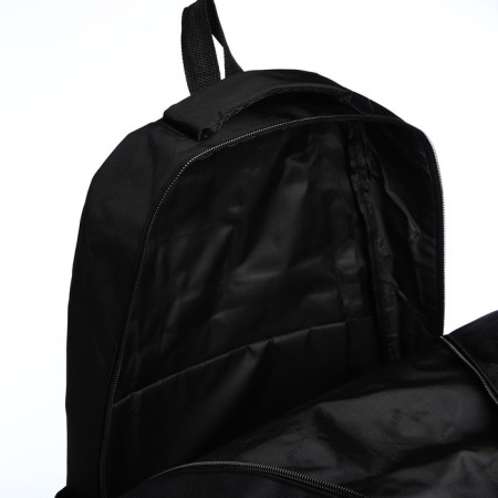 Youth backpack from textiles on lightning, 4 pockets, black/gray color-5
