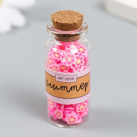 Decor for creativity plastic "Flower. Pink chamomile" set 8 g 5x2x2 cm