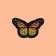 Thermal appliance "Butterfly", 4.3 × 3 cm, color orange color